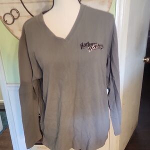 Harley Davidson Gray Long Sleeve Shirt